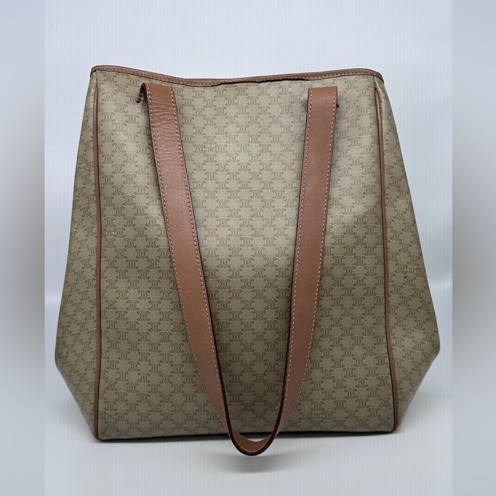 Vintage Celine Macadam Tote Bag Triomphe - Picture 4 of 12